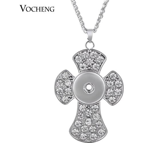 10pcs/lot 18mm Vocheng Snap Button Pendant Jewelry DIY Chain Necklace NN-293*10 Free Shipping