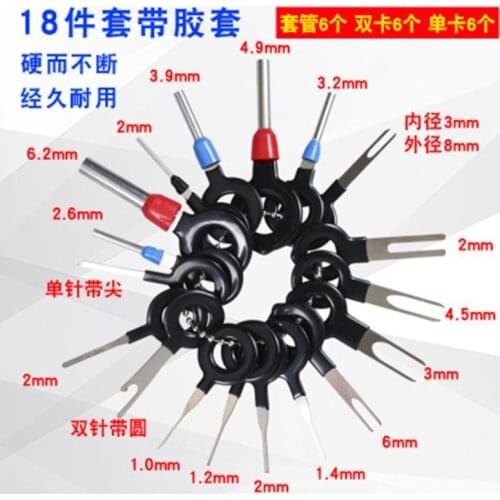 18Pcs 11Pcs Terminal Wire Harness Plug Pin Unloader Wire Harness Terminal Pin Pick Pin Pick Pin Unlock Key Remove Pulling Tool