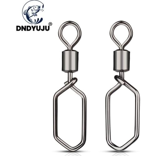 20pcs Hooked Snap Pin Stainless Steel Fishing Barrel Swivel Safety Snaps Hook Lure Accessories Connector Snap