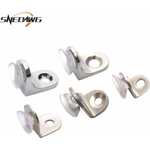 4pcs Wall/Board to Glass Shelf Support Zinc Alloy Glass Clip Clamp Cabinet Showcase Display Glass Clamp Clip