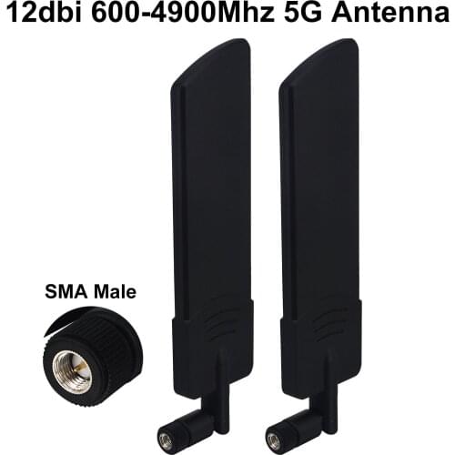 2pcs 600-4900Mhz 5G Antenna 12dbi Omni 5G LTE SMA Male 3G 4G GSM Full Frequency Directional Booster Amplifier Antenne