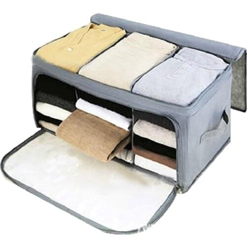 Bamboo Charcoal Double Open Storage Bag Pouch Packing Cube Business Travel Luggage Storage Case Organizer