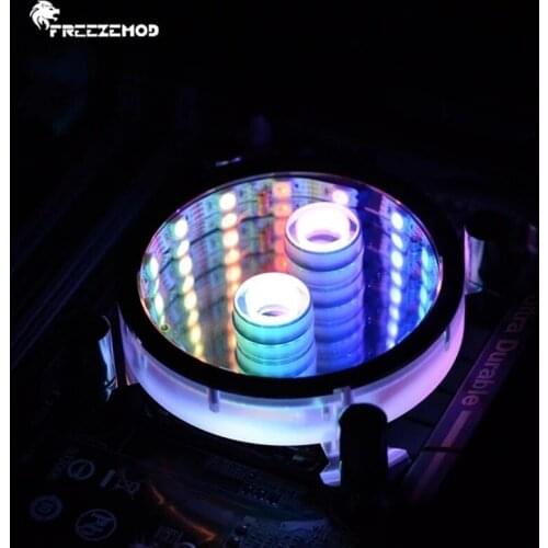 FREEZEMOD Water Cooling CPU Block, For AMD/AM4 / Intel 115X 2011 1366, 5V 3 Pin RGB Light starry sky RGB gradient effect PR- XPM