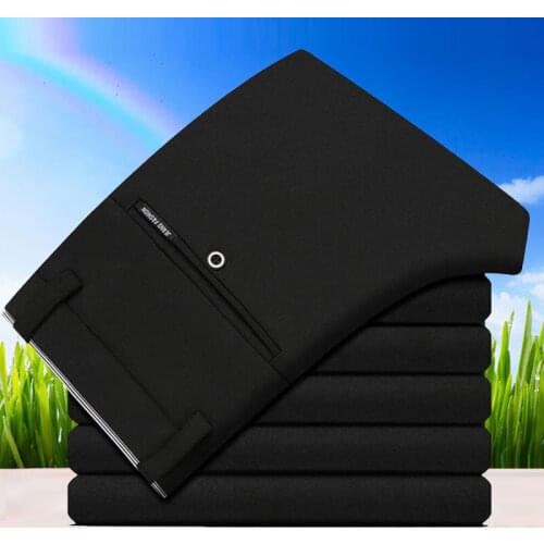 2020 Men Dress Pants Plus Size 40 Plaid Busines Office Work Casual Slim Fit Elastic Leisure Suit Pant Men Formal Classic Vintage