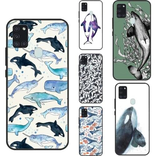 Orcas Whale For Samsung A72 A52 A42 A32 A12 A11 A31 A51 A71 A21S A20e A10 A02 S A40 A70 A50 Phone Case