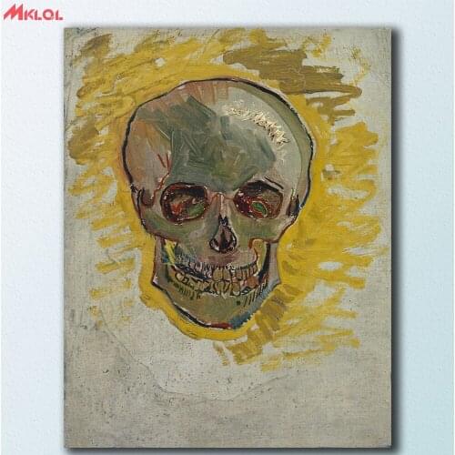 HD Wall Art Skull I by Vincent Van Gogh Canvas Painting For Living Room Home Decoration Oil Painting On Canvas Wall Painting