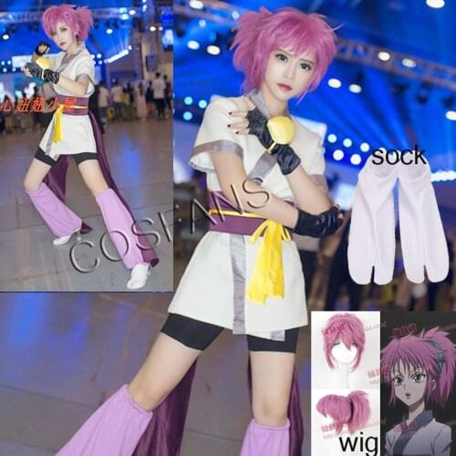 Anime Hunter X Hunter Machi Cosplay Costume Carnival Halloween Costume for Adult Men and Women Costom Made Full set wigs socks