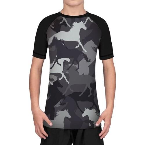 Youth Horse Workout Short Sleeve Training T-Shirt