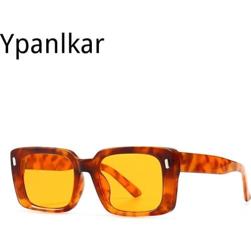 Ypanlkar New Fashion Modern Cool Square Style Vintage Sunglasses Women ins Popular Tint Sun Glasses UV400 Oculos De Sol
