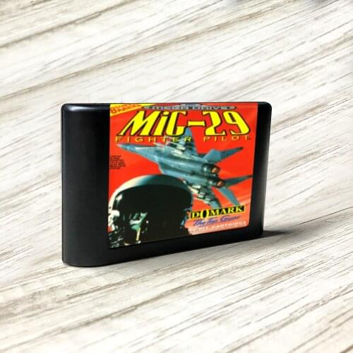 MiG-29 Fighter Pilot - EUR Label Flashkit MD Electroless Gold PCB Card for Sega Genesis Megadrive Video Game Console