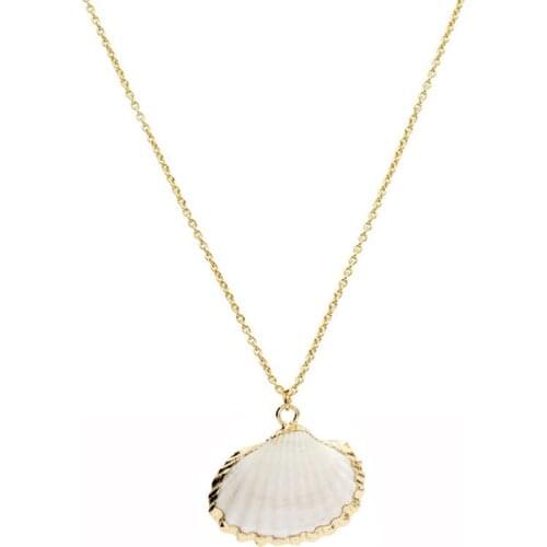 Simple Pendant Necklace Hot Natural Seashell Jewelry Gold Color Natural Shell Daily Necklace Accessories for Women