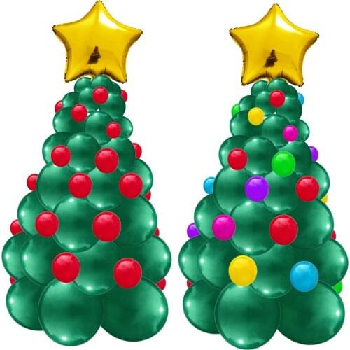 Christmas Balloon Garland Arch kit 84 Pieces with Christmas Red White Candy Balloons Gift Box Balloons Red Star Balloons