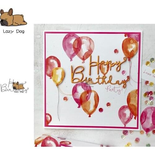 Happy birthday Words Metal Cutting Dies Scrapbooking Stencil DIY Mold Craft Embossing Die Cuts Card Making New Dies For 2020