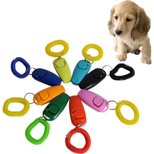 Cute Shape Dog Whistle Clicker 2 in 1 Pet Dog Trainer Aid Guide with Key Ring Dog Training Whistle Dog Products Pet Supplies
