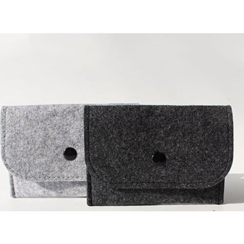 1 Pc Slim Wallet Solid Square Felt Mini Earbuds Coin Purse Small Money Bag Wallets Women Men Change Business Card Holder
