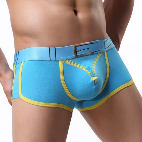 New Men Boxer Shorts 3D Printed Underwear Mens Sexy U Convex Cuecas Panties Natural Cotton Male Slips Underpants Men Boxershorts