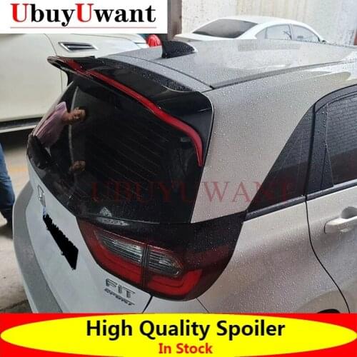 UbuyUwant For 2020 NEW Honda Jazz Fit Spoiler High Quality ABS Material Painted Car Rear Tail Wing Decoration Rear Roof Spoiler