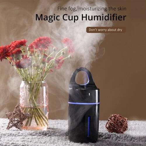 ELOOLE Portable Cup Air Humidifier Aroma Oil Diffuser Mist 175ML With Night Light For Home Room Car Office Balck Blue Pink White