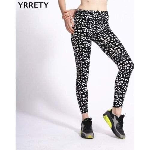 YRRETY Women Leggings Fitness Geometric Print Elastic Waist Summer Print Legging Pants Female Push Up Legging Workout Hot Sale