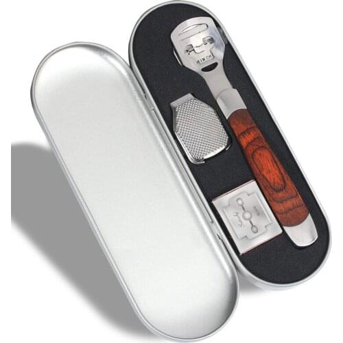 1PC Multi-Function Foot Files Set Wooden Handle Stainless Steel Foot Dead Skin Remover Tool For Grinding Pedicure Nail File