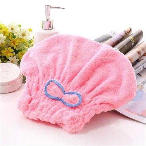 XC USHIO 1 Piece Womens Girls Ladys Magic Quick Dry Bath Hair Drying Towel Head Wrap Hat Makeup Cosmetics Cap Bathing Tool