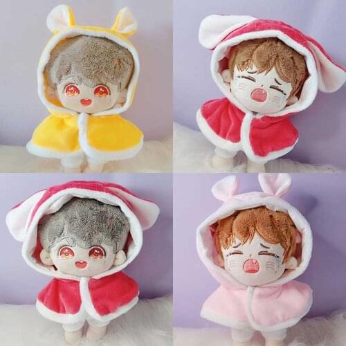 15cm 20cm baby clothes cute plush cloak rabbit ears 20cm star dolls no attributes doll clothes