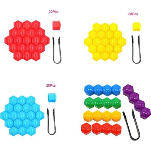 20PCS 19mm Wheel Nut Bolt Head Cover Cap Head Cover Cap Wheel Nut Bolt Head Cover Cap Tire Wheel Screw Bolts