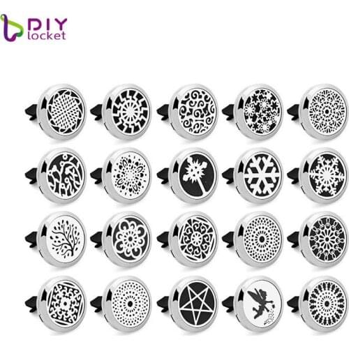 316 Stainless Steel Car Essential Oils Jewelry Mix Style 30mm Car Wholesale Aromatherapy Lockets AE141-160