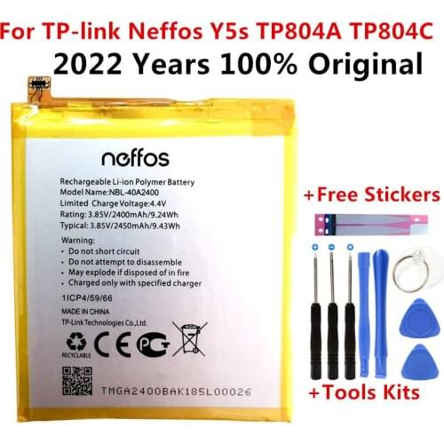 New 2450mah High Quality NBL-40A2400 Battery for TP-link Neffos Y5s TP804A TP804C Cell Phone Battery +Tools Kits