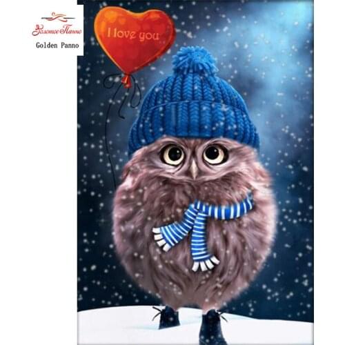 GOLDEN PANNO Diamond Painting Full Square 5D Diy Daimond Embroidery Diamant Mosaic Sale Displasy Broderie Diamant owl 01