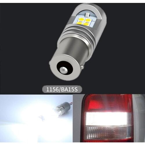 For VW Transporter Multivan Caravelle T4 T5 T5.1 T6 2x 1156 P21W Ba15s Canbus Error Free White LED Reverse Backup Light