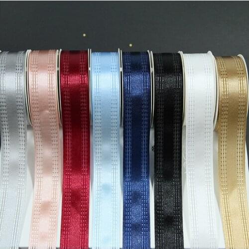 1pc 16mm 25mm double-sided checkered satin ribbon For Wedding Party Decoration DIY Box Gift Wrap Christmas Ribbons 10yards/lot