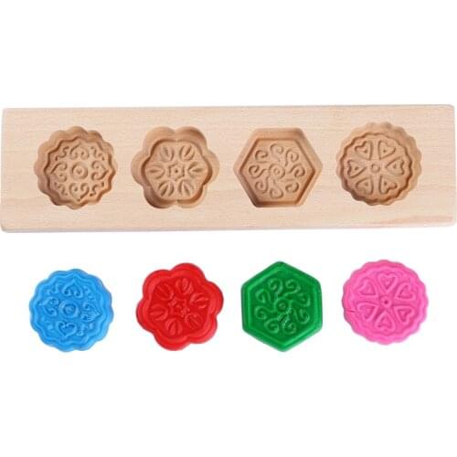 Flower Mooncake Mold Hand Pressure Fondant Moon Cake Decoration Tools Cookie Cutter Pastry Baking Tool