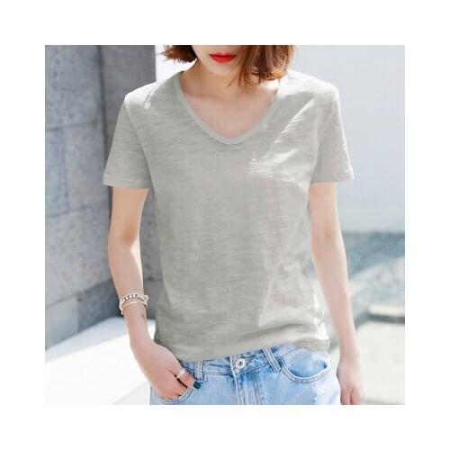 T Shirt Women Clothes 2020 Fashion Tee Top Fashion Cotton Ladies Tee Shirt Lvory