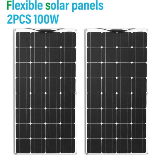 12v flexible solar panel kit 100w 200w 300w monocrystalline bendable solar panel for home car boat roof солнечная панель