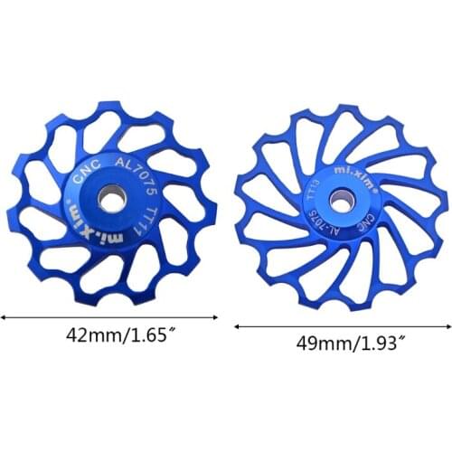 11T 13T Mountain Road Bike Ceramic Bearing Derailleur Pulley CNC Guide Roller Aluminum Alloy Bicycle Guide Jockey Wheel H4GF