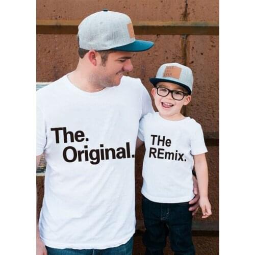 Bestfriend Bodysuit Tshirs Family Matching Clothes The ORIGINAL and The Remix Cotton Outfits Father Son Kids Baby Boy T-Shirt
