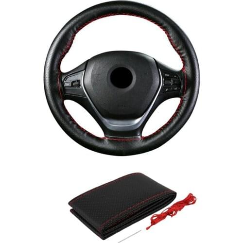 M 38cm Hand-stitched steering wheel cover Car Styling Covers Suite with Needles and Thread