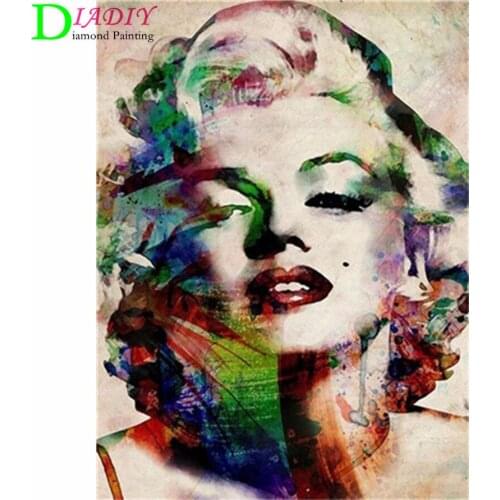 Marilyn Monroe Elvis 5D DIY Diamond Painting Famous Star Full Drill Square Diamond Embroidery Picture Of Rhinestone