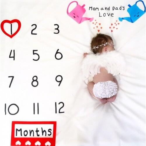 Flowers Lovely Baby Play Mats Infant Portray Monthly Milestone Photo Background Blanket Cloth Home Photo Props Accessories