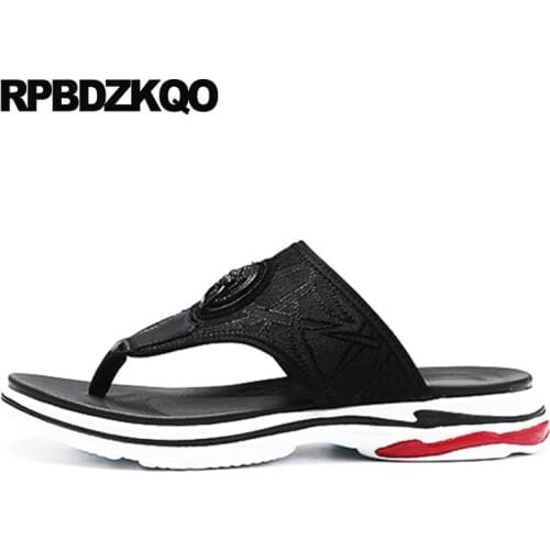Platform Summer Water Sandals Waterproof Open Toe 2018 Designer Shoes Men High Quality Slippers Flip Flop Italian Flat Black