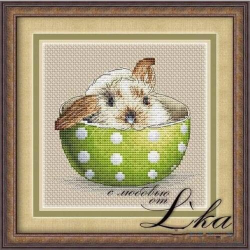 Spirit Little Pirate Counted Cross Stitch Kit Cross stitch RS cotton with cross stitch Little Rabbit in a Teacup