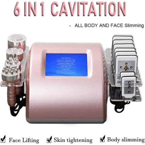 New Model Ultrasonic Cavitation Vacuum Radio Frequency Lipo Laser Slimming Machine Cavitation Weight Loss Slimming Beauty Equipm