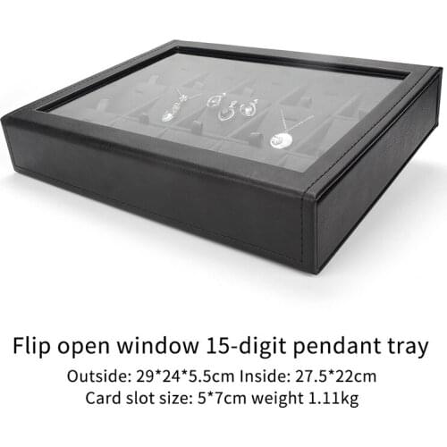 New 15 Digits Earring Flip Leather Jewelry Display Stand For Femal Pendent Wedding Ring Jewellry Set Organizers Showcase Trays
