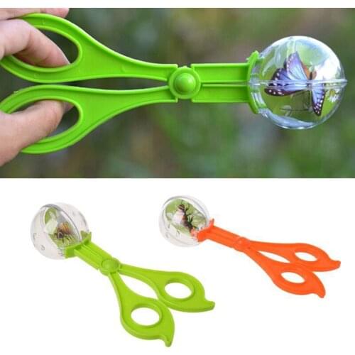 New Cute Plastic Scissor Clamp Tweezers Nature Exploration Toy Kit for Kids Children School Plant Insect Biology Study Tool Set