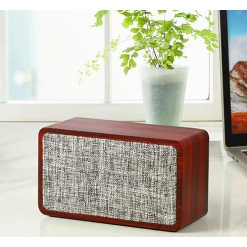 Q2 Portable Bluetooth 4.2 Wireless Wooden Speaker Bass Subwoofer Music Player Speaker Bass Subwoofer Music Player