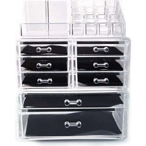 Transparent cosmetic rack (with 6 small drawers and 2 large drawers)180821103
