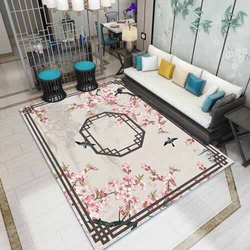 Nordic luxury modern bedroom carpet dark flower Nordic modern carpet living room sofa carpet corridor mat custom non-slip carpet
