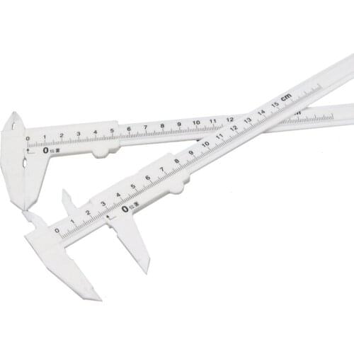 2pcs Plastic Eyebrow Bar Measurement 6" 0-150mm/0.02mm Calipers Gauge Micrometer Measuring Tools eyebrow measurement for tattoo