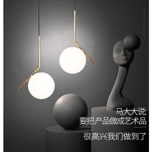 Modern deco maison luminaire suspendu glass bedroom LED pendant lights luminaire suspendu hanging lamp